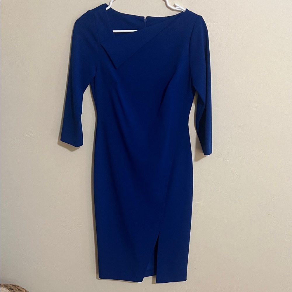 Calvin Klein Asymmetrical Royal Blue Dress